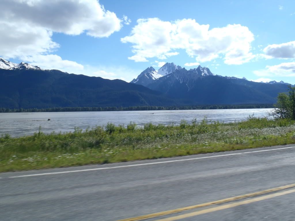 Cycling in Haines, Alaska along the ALCAN