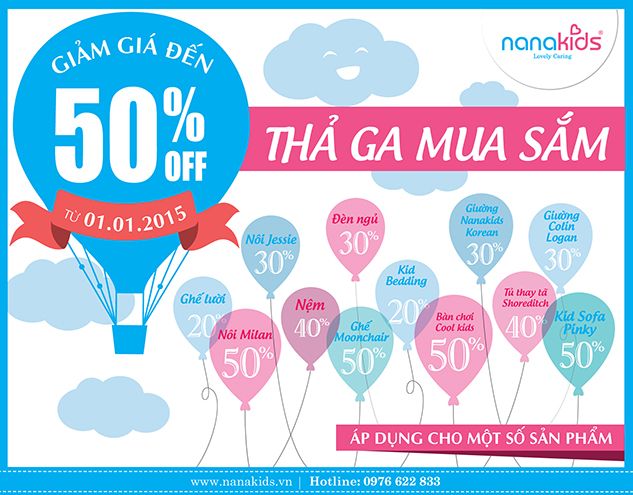 Mua sắm thả ga cùng Nanakids_Giảm giá đến 50%