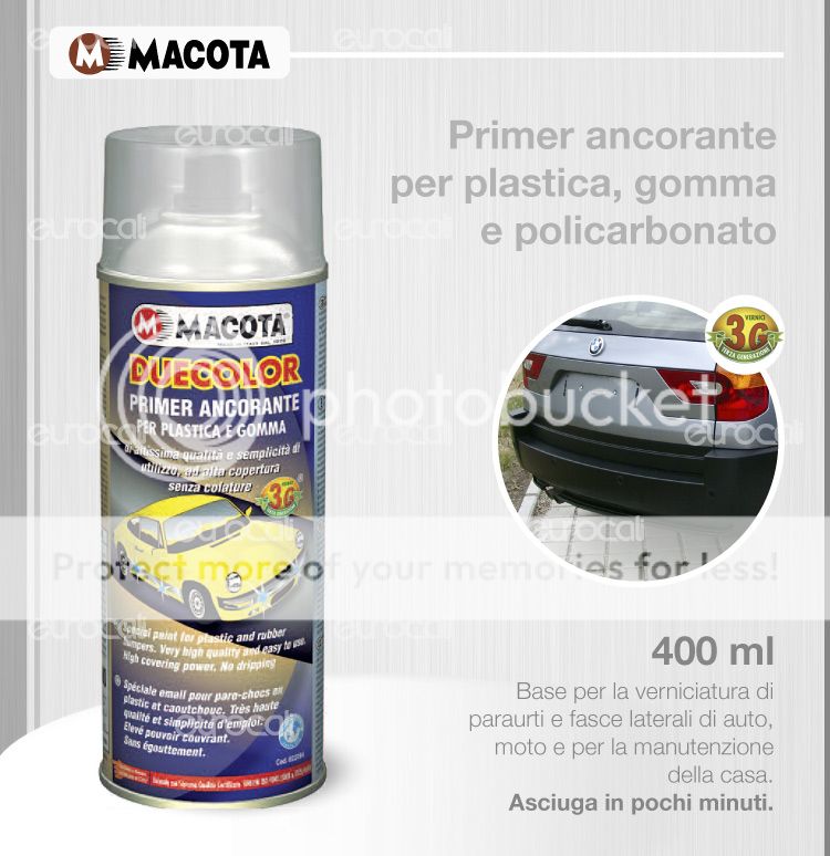 MACOTA Duecolor Primer Ancorante per Plastica Gomma 400ml Vernice Spray