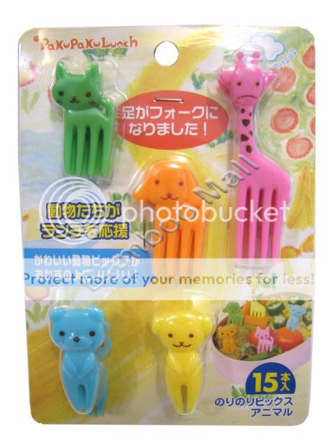 Japanese Bento Fruit Picks   Animal Shapes (15 PACK)  