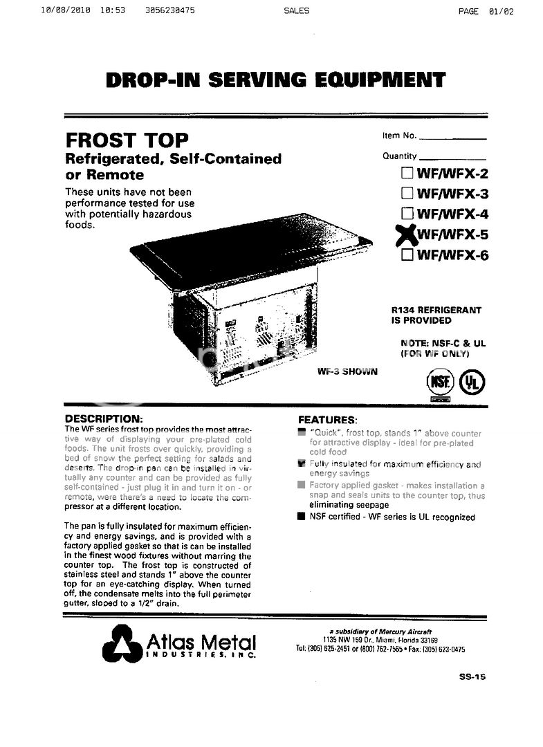   Granite Frost Top Drop In Unit WF 5 Cold Stone Frozen Surface VIDEO